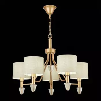 Светильник подвесной Evoluce. SLE107003-05. Vilede. 5х40 Вт, E14, 61х61х46 см, цвет золотистый