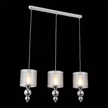 Светильник подвесной Evoluce. SLE107103-03. Pazione. 3х40 Вт, E27, 59х14х27 см, цвет хром
