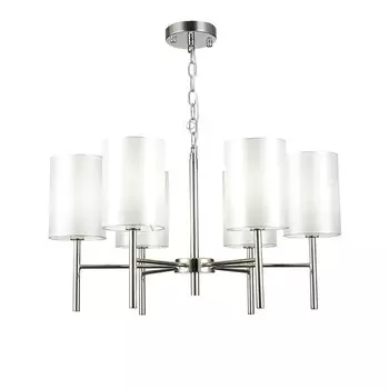 Светильник подвесной Evoluce. SLE107303-06. Noia. 6х40 Вт, E14, 66х66х34 см, цвет никель