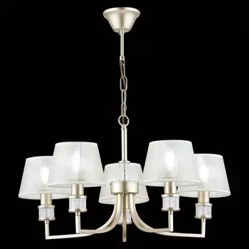 Светильник подвесной Evoluce. SLE107503-05. Manila. 5х40 Вт, E14, 62х62х74 см, цвет золотистый