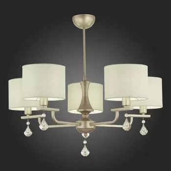 Светильник подвесной Evoluce. SLE107703-05. Elida. 5х40 Вт, E14, 69,5х69,5х34 см, цвет шампань