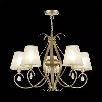 Светильник подвесной Evoluce. SLE111403-05. Foggia. 5х40 Вт, E14, 68х68х57 см, цвет шампань