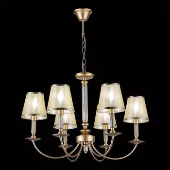 Светильник подвесной Evoluce. SLE1115-203-06. Vinci. 6х60 Вт, E14, 70х70х52 см, цвет розовое золото