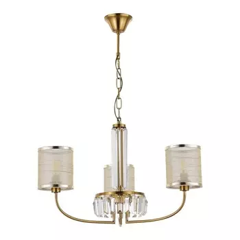 Светильник подвесной Evoluce. SLE1119-303-03. Ellisse. 3х40 Вт, E14, 65х65х39 см, цвет латунь