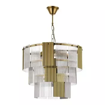 Светильник подвесной Evoluce. SLE1123-303-07. Tresa. 7х40 Вт, E14, 50х50х43 см, цвет латунь