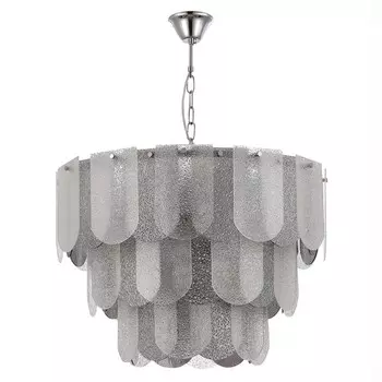 Светильник подвесной Evoluce. SLE1125-103-12. Erzo. 12х40 Вт, E14, 63х63х43 см, цвет хром