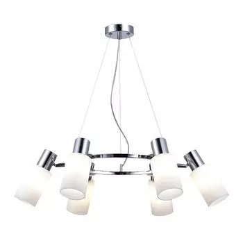 Светильник подвесной Evoluce. SLE1139-103-06. Gessi. 6х60 Вт, E14, 72х72х19 см, цвет хром