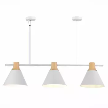 Светильник подвесной Evoluce. SLE125103-03. Modica. 3х40 Вт, E14, 23 см, цвет белый