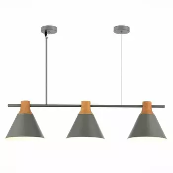 Светильник подвесной Evoluce. SLE125113-03. Modica. 3х40 Вт, E14, 23 см, цвет серый