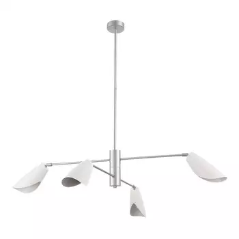 Светильник подвесной Evoluce. SLE1254-103-04. Alton. 4х60 Вт, E14, 127,5х127,5х108,1 см, цвет серебристый