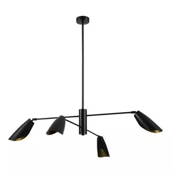 Светильник подвесной Evoluce. SLE1254-403-04. Alton. 4х60 Вт, E14, 127,5х127,5х108,1 см, цвет чёрный