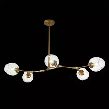 Светильник подвесной Evoluce. SLE154823-05. Rametto. 5х40 Вт, E27, 139х78х33 см, цвет золотистый