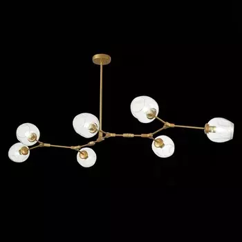 Светильник подвесной Evoluce. SLE154823-07. Rametto. 7х40 Вт, E27, 181х80х33 см, цвет золотистый