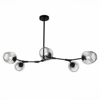 Светильник подвесной Evoluce. SLE154843-05. Rametto. 5х40 Вт, E27, 139х78х33 см, цвет чёрный