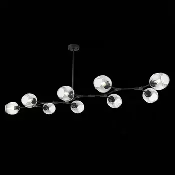 Светильник подвесной Evoluce. SLE154843-09. Rametto. 9х40 Вт, E27, 233х82х33 см, цвет чёрный