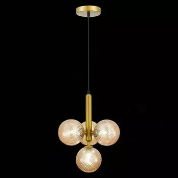 Светильник подвесной Evoluce. SLE220323-04. Salerno. 4х5 Вт, G9, 4000K, 28х28х38 см, цвет золото