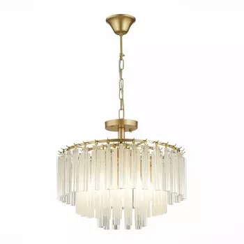 Светильник подвесной Evoluce. SLE260103-05. Reggio. 5х40 Вт, E14, 55х55х45 см, цвет шампань