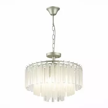 Светильник подвесной Evoluce. SLE260113-05. Reggio. 5х40 Вт, E14, 46х46х40 см, цвет серебро