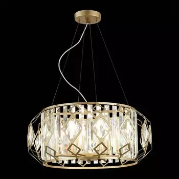 Светильник подвесной Evoluce. SLE260203-06. Messina. 6х40 Вт, E14, 54х54х66 см, цвет шампань