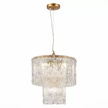 Светильник подвесной Evoluce. SLE283203-05. Rida. 5х40 Вт, E27, 38х38х38 см, цвет золотистый