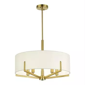 Светильник подвесной Evoluce. SLE3010-303-05. Linton. 5х40 Вт, E14, 56х56х41 см, цвет латунь