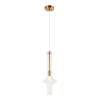 Светильник подвесной Glaso 1xЕ14 40Вт, размер 16x16x52,5-150 см, цвет бронза