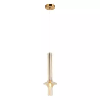 Светильник подвесной Glaso 1xЕ14 40Вт, размер 16x16x52,5-150 см, цвет бронза