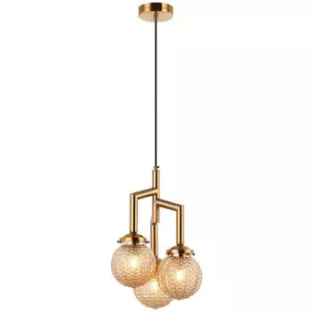 Светильник подвесной Grozde 3xE27 40Вт, размер 35x35x48,5-150 см, цвет бронза