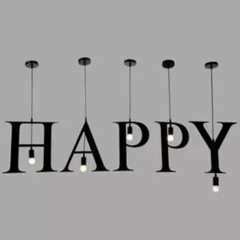 Светильник подвесной "HAPPY" 5х40Вт E27 черный