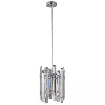 Светильник подвесной хрустальный Feeriya 2xE14 40Вт, размер 20x20x29-80 см, цвет хром