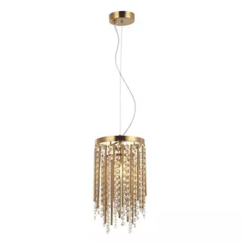 Светильник подвесной хрустальный Grandex 1xE14 40Вт, размер 20x20x31-150 см, цвет бронза