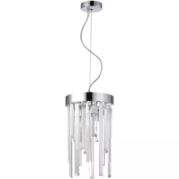 Светильник подвесной хрустальный Venecia 2xE14 40Вт, размер 20x20x33,5-70 см, цвет хром
