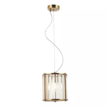 Светильник подвесной хрустальный Washer 1xE14 40Вт, размер 20x20x26,5-150 см, цвет бронза