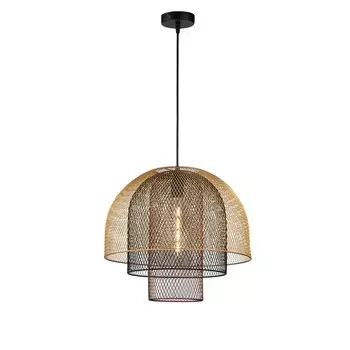 Светильник подвесной Indigo, 10006/1P Black. 1х40Вт, E27, 440х440х415/1940 мм, цвет золотой, черный, коричневый