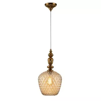 Светильник подвесной Indigo, 11010/1P Amber. 1х40Вт, E27, 250х250х540/2040 мм, цвет янтарный