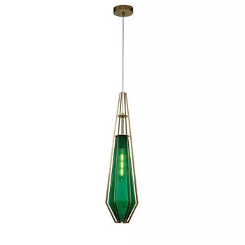 Светильник подвесной Indigo, 11012/A/1P Green. 1х60Вт, Е27, 160х160х665/2140 мм, цвет зеленый