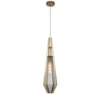 Светильник подвесной Indigo, 11012/A/1P Smoke. 1х60Вт, Е27, 160х160х665/2140 мм, цвет дымчатый