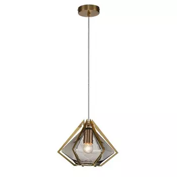 Светильник подвесной Indigo, 11012/B/1P Smoke. 1х60Вт, Е27, 270х270х295/1770 мм, цвет дымчатый