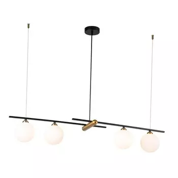 Светильник подвесной Indigo, 11015/4P Black. 4х25Вт, G9, 980х230х190/1700 мм, цвет матовый белый