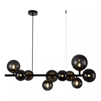 Светильник подвесной Indigo, 11018/10P Black. 10х25Вт, G9, 800х290х315/1200 мм, цвет дымчатый
