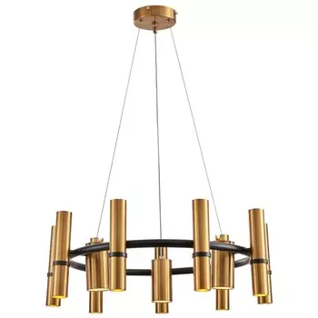 Светильник подвесной Indigo, 11030/12P Black. 12х40Вт, G9, 600х600х240/1030 мм, цвет бронза