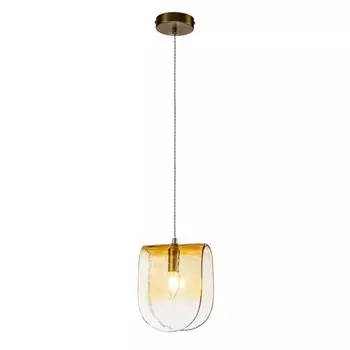 Светильник подвесной Indigo, 11035/1P Amber. 1х40Вт, E14, 170х90х235/1735 мм, цвет янтарный/прозрачный
