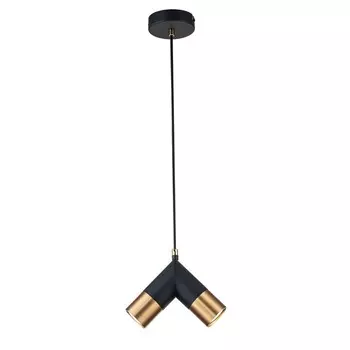 Светильник подвесной Indigo, 11036/2P Black. 2х35Вт, GU10, 200х100х250/1600 мм, цвет черный/бронза