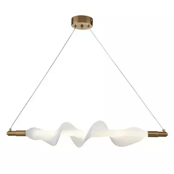 Светильник подвесной Indigo, 11044/A/1P Brass. 1х24Вт, LED, 1872Лм, 4000К, 800х120х900 мм, цвет белый