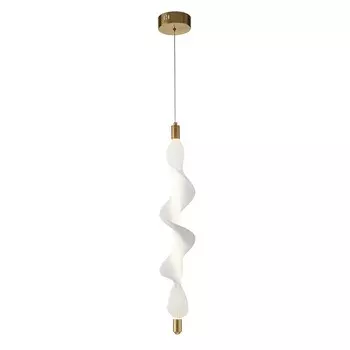 Светильник подвесной Indigo, 11044/B/1P Brass. 1х25Вт, LED, 1950Лм, 4000К, 120х120х1200 мм, цвет белый