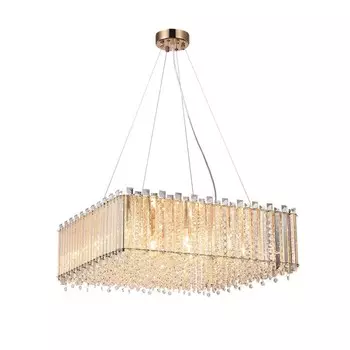Светильник подвесной Indigo, 12002/16P Gold. 16х40Вт, E14, 650х650х255/1255 мм, цвет прозрачный