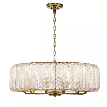 Светильник подвесной Indigo, 12011/12P Brass. 12х40Вт, E14, 800х800х295/1000 мм, цвет прозрачный