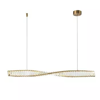 Светильник подвесной Indigo, 12015/B/1PL Brass. 1х16Вт, LED, 1360Лм, 4000К, 1000х76х116/1500 мм, цвет прозрачный