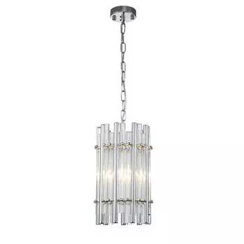 Светильник подвесной Indigo, 12025/1P Chrome. 1х40Вт, E14, 200х200х375/1575 мм, цвет прозрачный