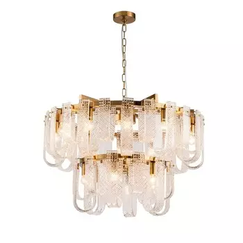 Светильник подвесной Indigo, 12027/18P Brass. 18х40Вт, E14, 820х820х535/1310 мм, цвет прозрачный